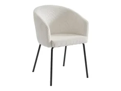 Ensemble table KOMONI + 4 chaises MORONI - Naturel et crème