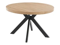Ensemble table KOMONI + 4 chaises MORONI - Naturel et crème