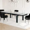 Ensemble table LUBANA + 4 chaises PEGA - Transparent et noir