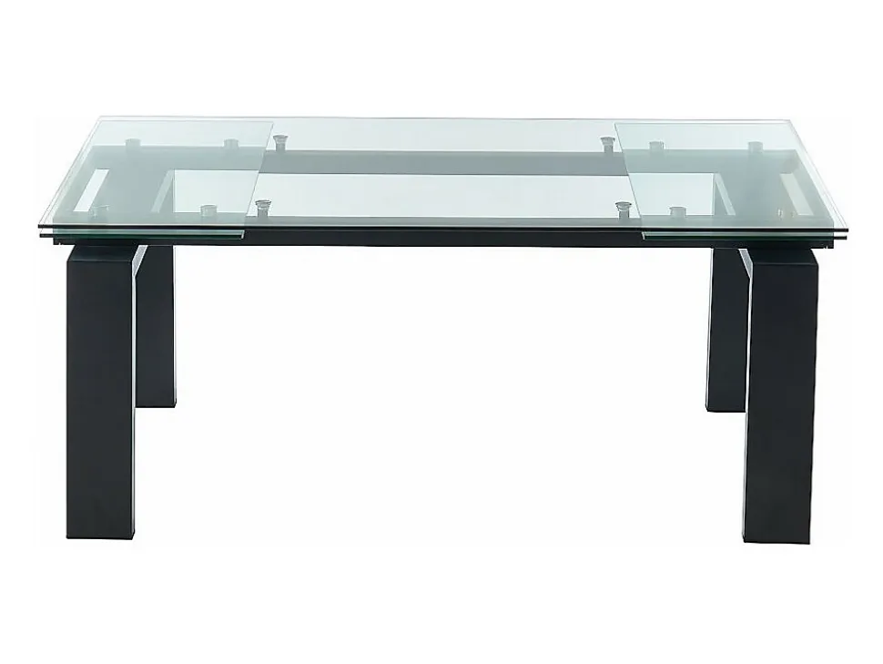 Ensemble table LUBANA + 4 chaises PEGA - Transparent et noir