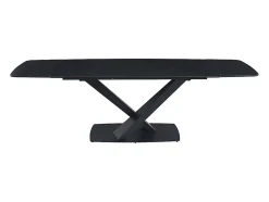 Ensemble table MALATA + 4 chaises HEKA - Effet marbre noir et beige