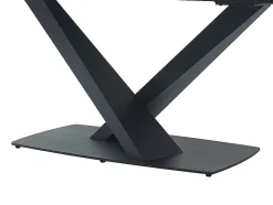 Ensemble table MALATA + 4 chaises HEKA - Effet marbre noir et beige