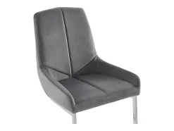 Ensemble table MELODIE II + 4 chaises BERLONA - Transparent et gris