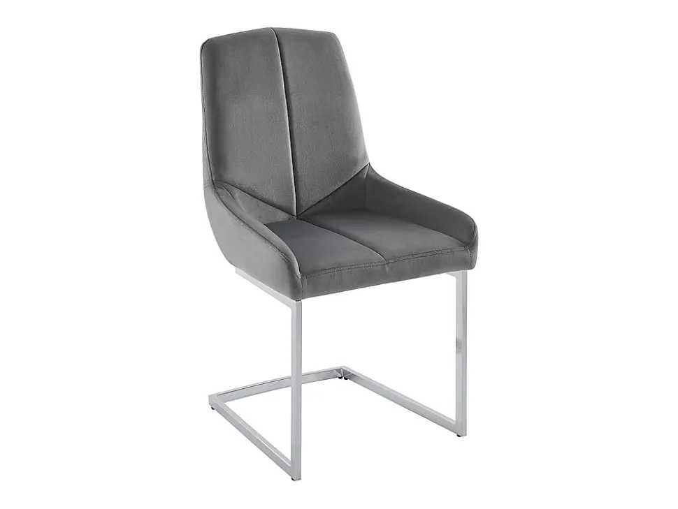 Ensemble table MELODIE II + 4 chaises BERLONA - Transparent et gris