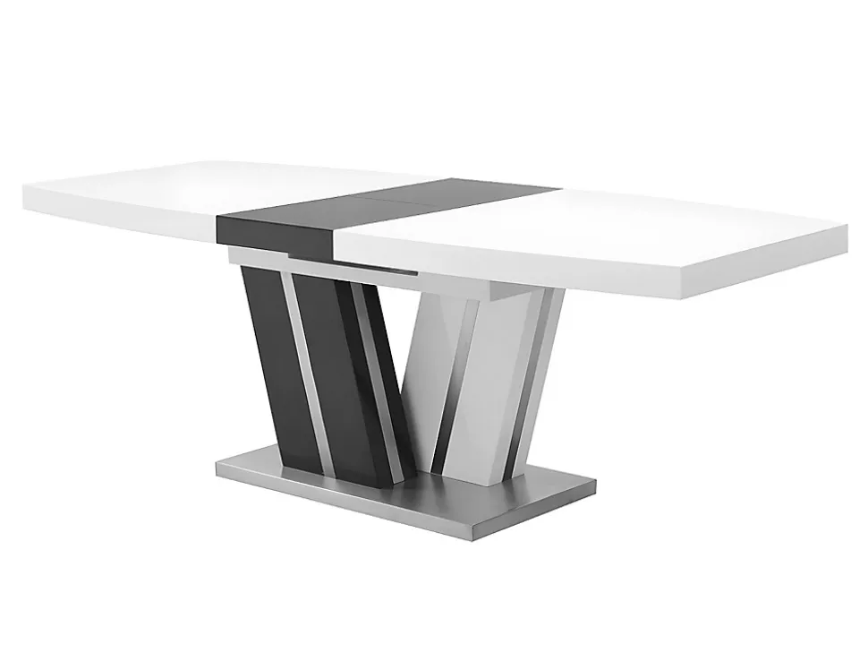 Ensemble table NOAMI + 4 chaises TWIZY - Blanc et gris