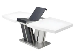 Ensemble table NOAMI + 4 chaises TWIZY - Blanc et gris