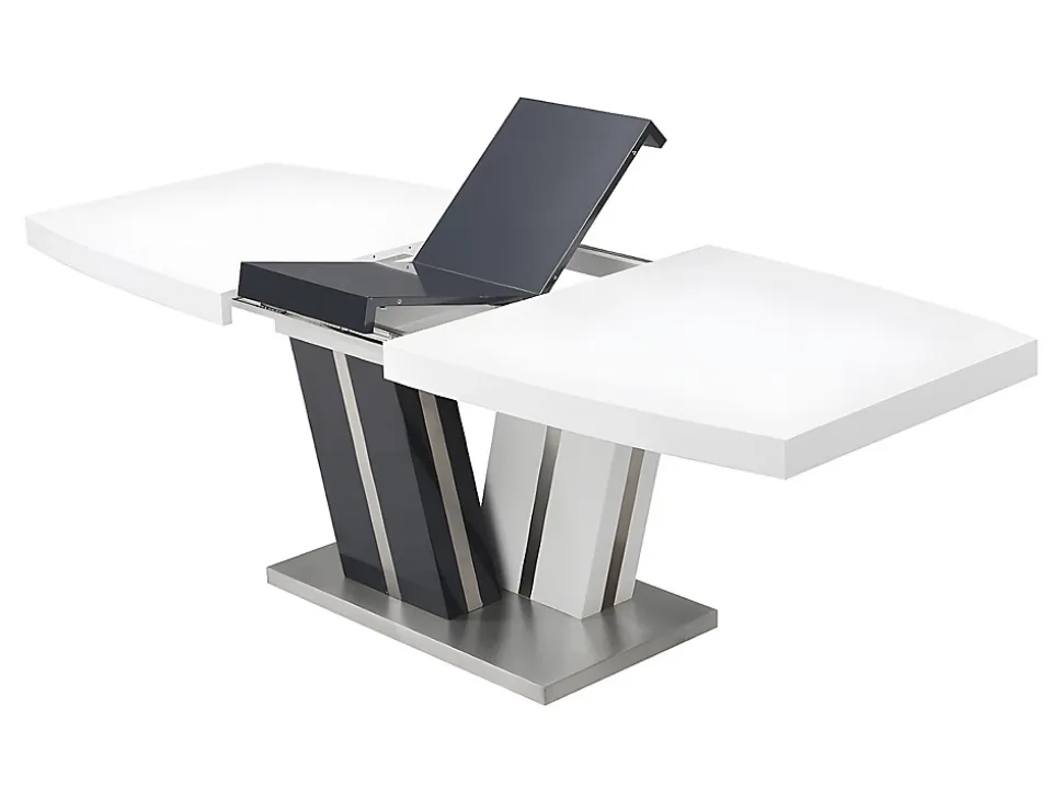 Ensemble table NOAMI + 4 chaises TWIZY - Blanc et gris