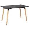 Ensemble table rectangulaire 120cm PIA et 4 chaises NORA noir - HAPPY GARDEN