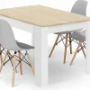 Ensemble table rectangulaire Valora et 4 chaises Sonoma en chêne gris