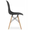 Ensemble table rectangulaire Valora en chêne Sonoma + 4 chaises noires (x4)