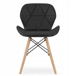 Ensemble table rectangulaire VALORA YURO avec 4 chaises noires WAKO