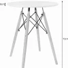 Ensemble table ronde blanche VALORA KOVA 60 avec 2 chaises noires WAKO