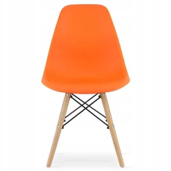 Ensemble table ronde blanche Valora KOVA 80 + 3 chaises orange OSAKA