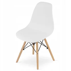 Ensemble table ronde blanche Valora KOVA 90 avec 4 chaises OSAKA