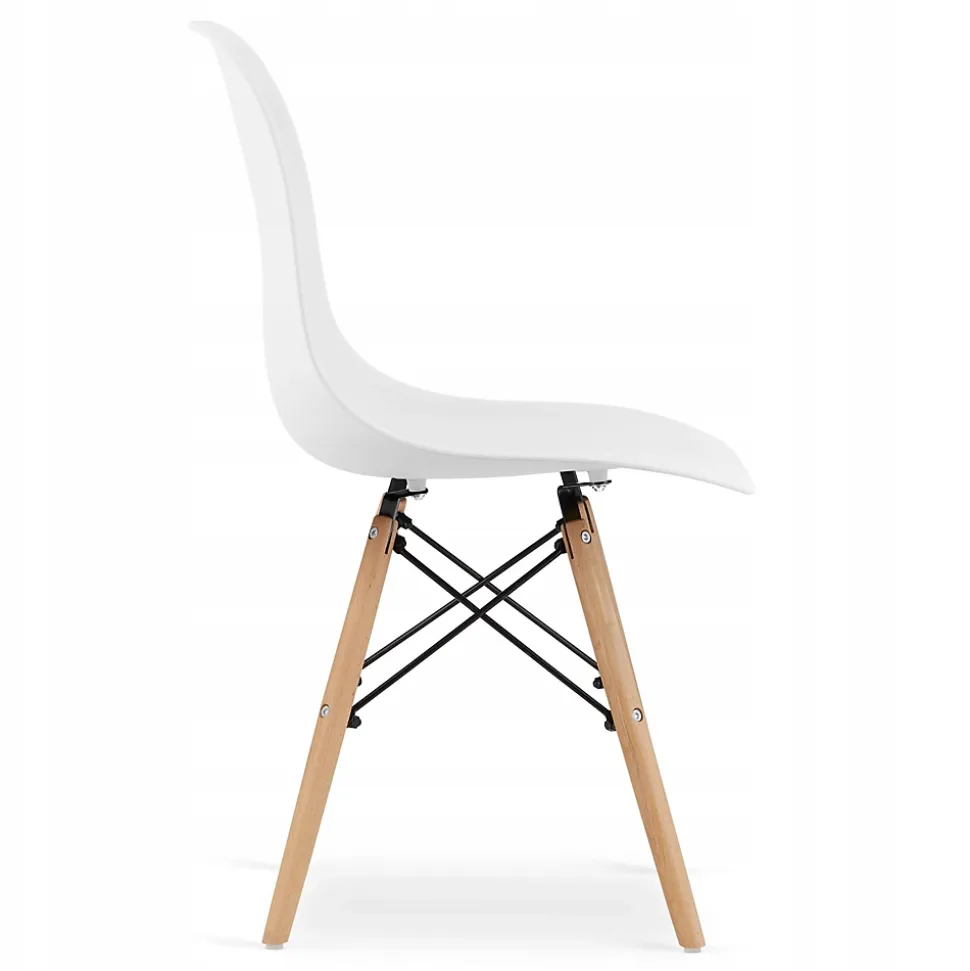 Ensemble table ronde blanche Valora KOVA 90 avec 4 chaises OSAKA
