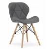 Ensemble table ronde blanche VALORA KOVA 80 avec 4 chaises grises WAKO