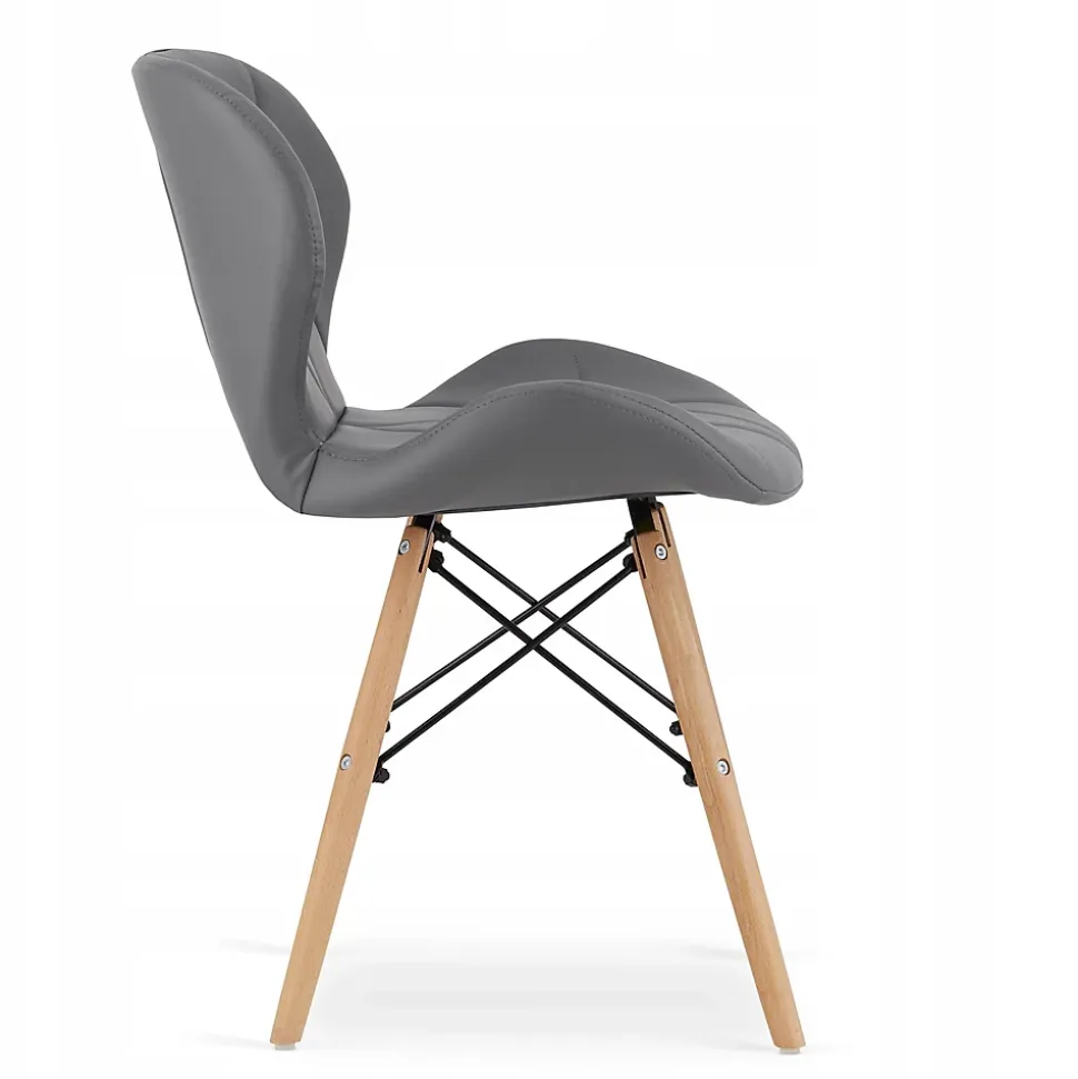 Ensemble table ronde blanche VALORA KOVA 80 avec 4 chaises grises WAKO