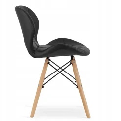 Ensemble table ronde blanche VALORA KOVA 80 avec 4 chaises noires WAKO