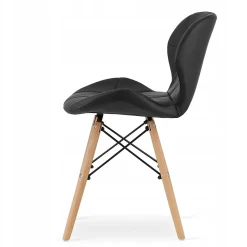 Ensemble table ronde blanche VALORA KOVA 80 avec 4 chaises noires WAKO