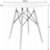 Ensemble table ronde VALORA KOVA 80 cm noir avec 4 chaises RIXK noires
