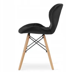 Ensemble table ronde Valora KOVA 80 blanche + 4 chaises WAKO noires