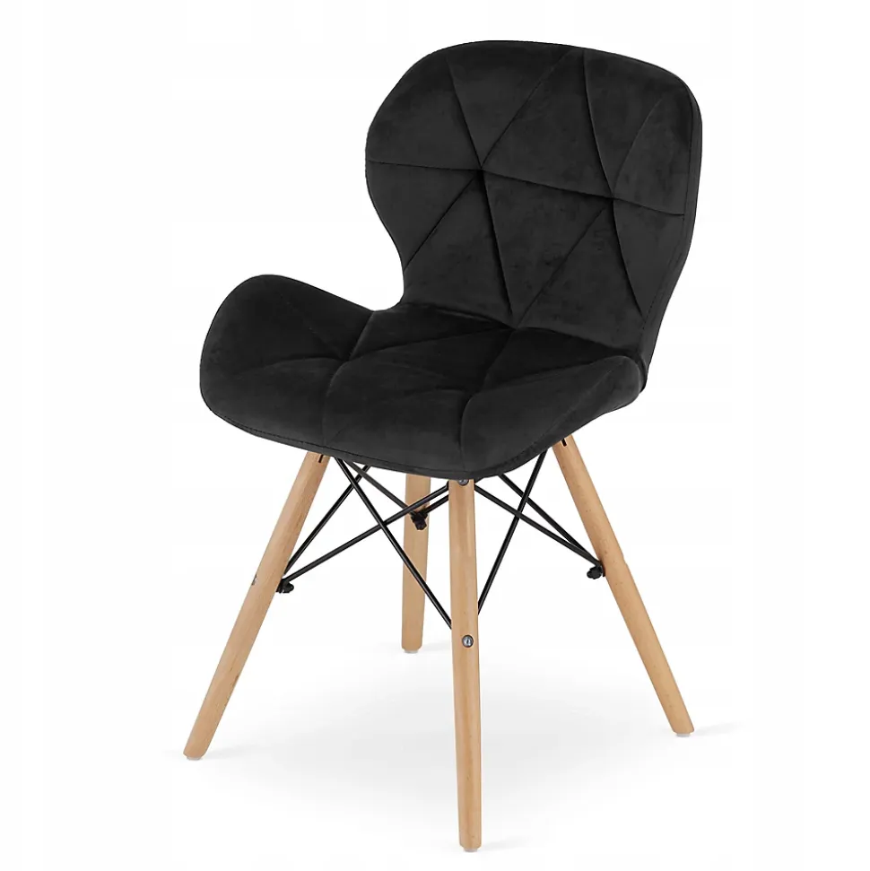 Ensemble table ronde Valora KOVA 60 cm blanche + 2 chaises WAKO noires (x2)