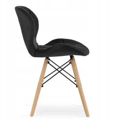 Ensemble table ronde Valora KOVA 60 cm blanche + 2 chaises WAKO noires (x2)