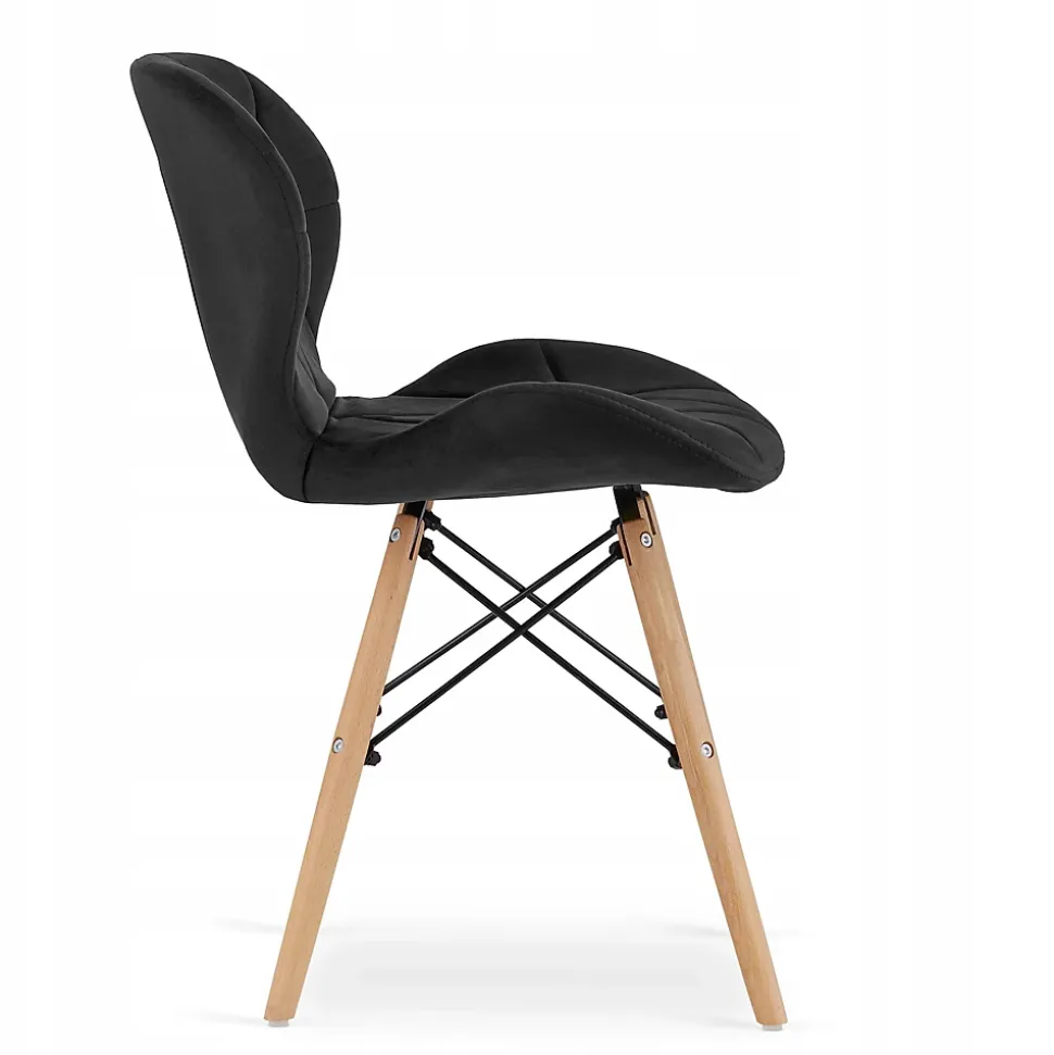 Ensemble table ronde Valora KOVA 60 cm blanche + 2 chaises WAKO noires (x2)