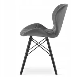 Ensemble table ronde VALORA KOVA 60 en frêne avec 2 chaises WAKO grises