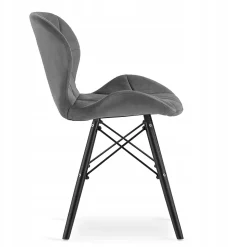 Ensemble table ronde VALORA KOVA 60 en frêne avec 2 chaises WAKO grises