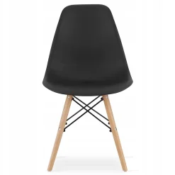 Ensemble table ronde Valora KOVA 60 en MDF blanc + 2 chaises OSAKA noires