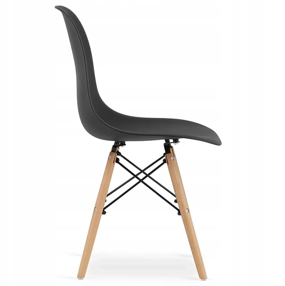 Ensemble table ronde Valora KOVA 60 en MDF blanc + 2 chaises OSAKA noires