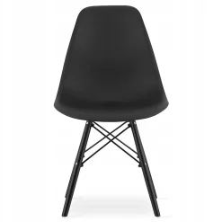 Ensemble table ronde Valora KOVA 80, chaises frêne et noires pour salle à manger (x4)