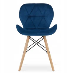 Ensemble table ronde VALORA KOVA avec 2 chaises WAKO bleu marine 60 cm