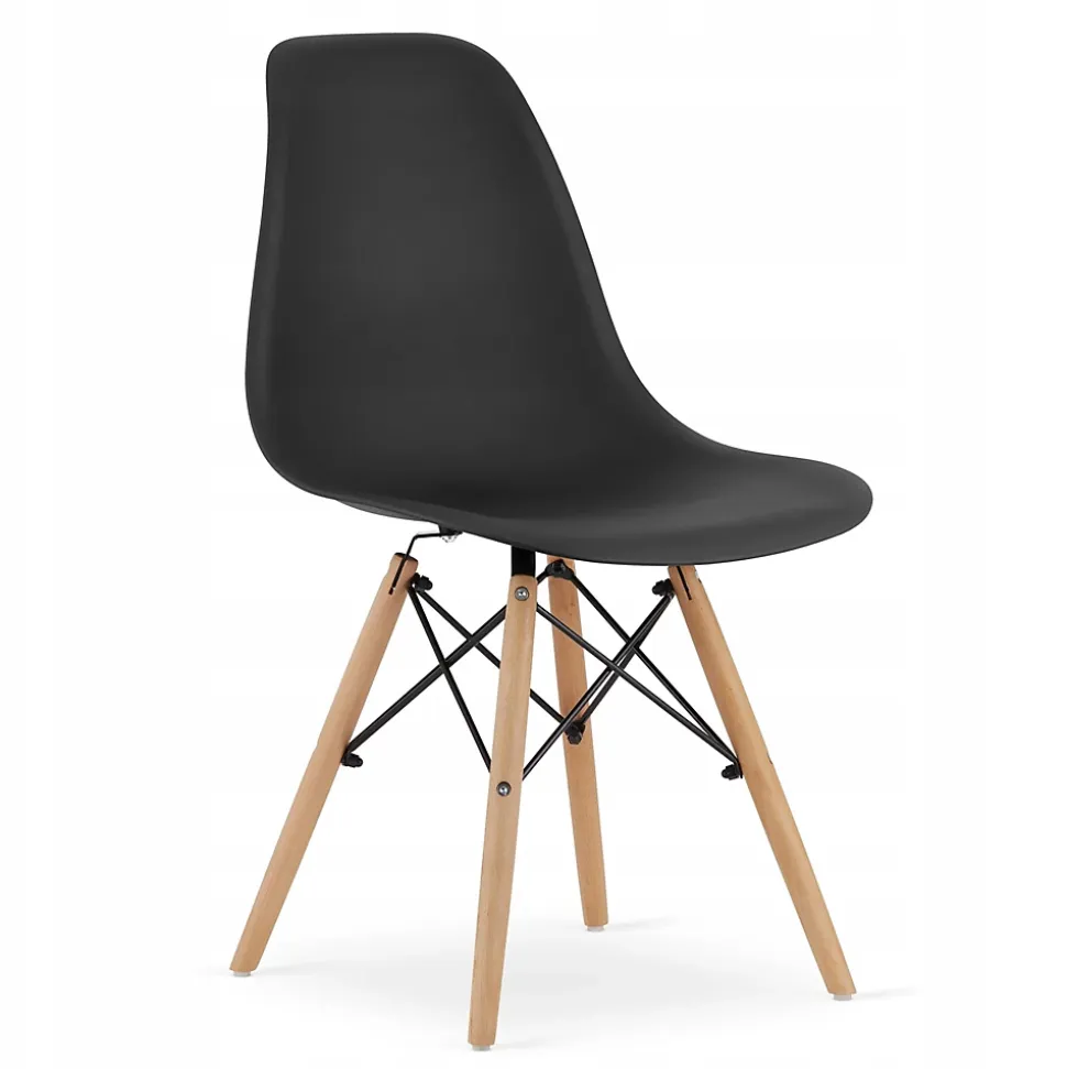 Ensemble table ronde Valora KOVA 90 blanche + 4 chaises Osaka noires