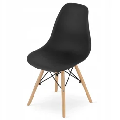Ensemble table ronde Valora KOVA 90 blanche + 4 chaises Osaka noires