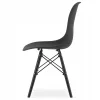 Ensemble table ronde Valora KOVA 80, chaises frêne et noires x3
