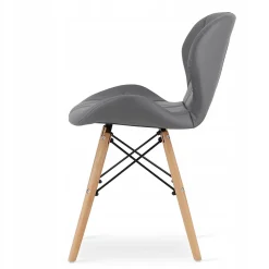 Ensemble table ronde VALORA KOVA et 4 chaises WAKO - Noir et gris