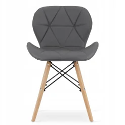 Ensemble table ronde VALORA KOVA et 4 chaises WAKO - Noir et gris