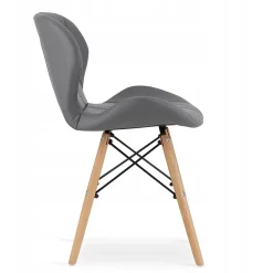 Ensemble table ronde VALORA KOVA et 4 chaises WAKO - Noir et gris