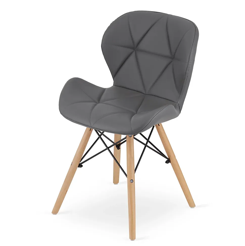 Ensemble table ronde VALORA KOVA et 4 chaises WAKO - Noir et gris