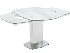 Ensemble table TALICIA + 4 Chaises PEGA - Blanc et bleu