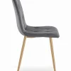Ensemble table VALORA NP avec 4 chaises TYRA grises - Chêne Sonoma 120x80