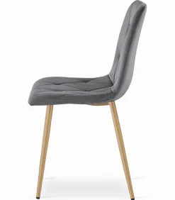 Ensemble table VALORA NP avec 4 chaises TYRA grises - Chêne Sonoma 120x80