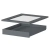Ensemble tablette en verre et plateau coulissant GoodHome Atomia L. 50 x P. 58 cm