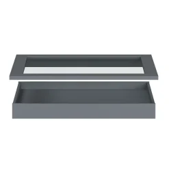 Ensemble tablette en verre et plateau coulissant GoodHome Atomia L. 75 x P. 58 cm