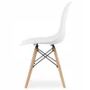 Ensemble Valora : table carrée 80x80 cm, chêne Sonoma + 4 chaises blanches Osaka