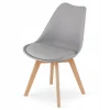Ensemble Valora : table carrée 80x80 cm, chêne Sonoma + 4 chaises RIKX grises