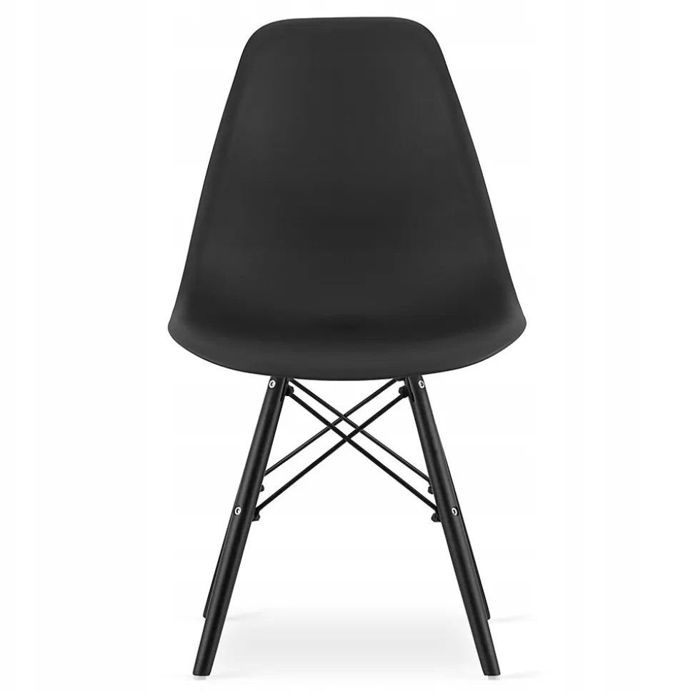Ensemble Valora : table rectangulaire 120 x 80 cm, style artisanal, + 4 chaises Osaka noires (x4)