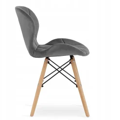 Ensemble Valora : table ronde KOVA 60 noire + 2 chaises WAKO grises (x2)